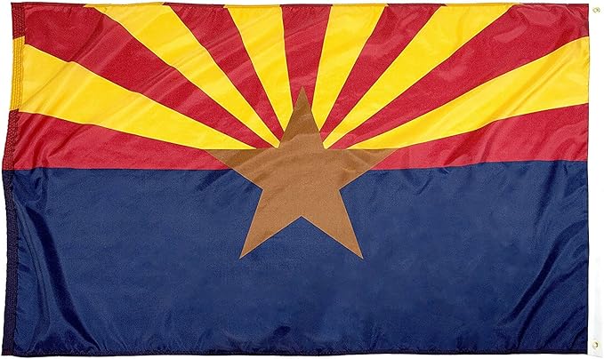 FlagSource Arizona Nylon State Flag, Made in USA, 8x12'