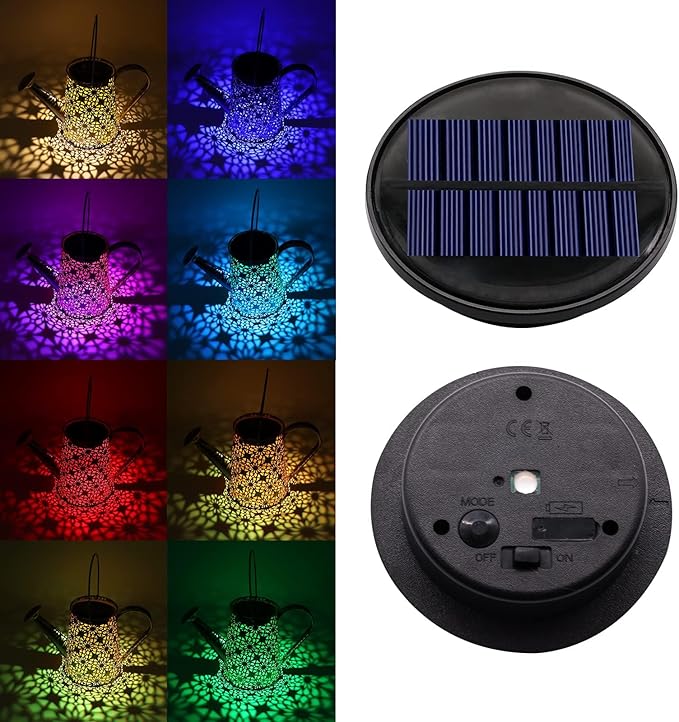 2 Packs 8 Color Solar Lights Replacement Top(Top Size 3.74 inch,Bottom Size 2.83 inch),Garden Gift Garden Decor,Replacement Solar Light Parts,Solar Lanterns Outdoor Hanging Waterproof Decoration