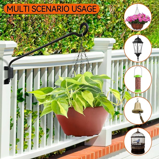 AJART Bird Feeder Hanger for Outside: Swivel Hanging Plant Hangers Bracket for Garden Patio Yard Tree Wall Mount - 22-inch Outdoor Hummingbird Feeder Hooks