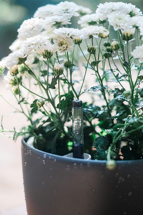 GARDENIX DECOR 7'' Self Watering planters for Indoor Plants - with Water Level Indicator for Flower Pot , Grow Tracking Tool - Coco Coir - Gray 3 Pack