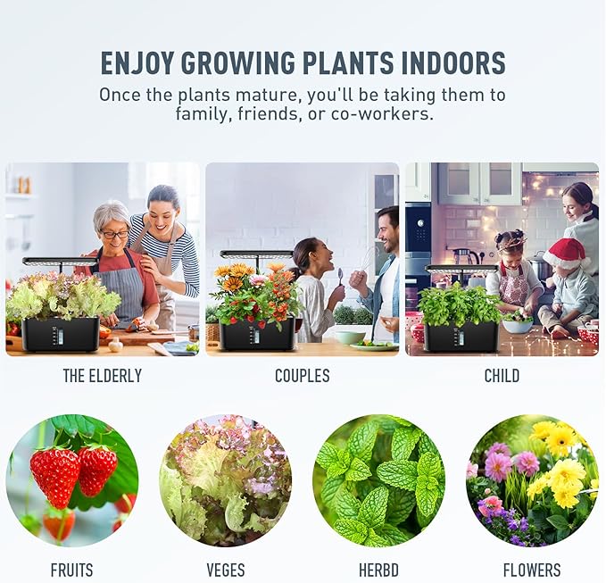 Ahopegarden 120pcs Hydroponic Pods Kit: Compatible with AeroGarden Herb Kits with 120 Grow Sponges; 120 Pods Lable, Highly Breathable - Indoor Garden Kit Supplies for Most Brands