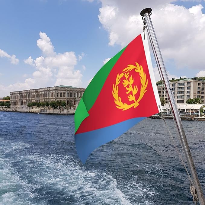Eritrea Eritrean Flag Garden Yard House 2x3 ft Flags Double Sided Print Banner Indoor Outdoor Party Home Decorations for Boat Dorm House Balcony