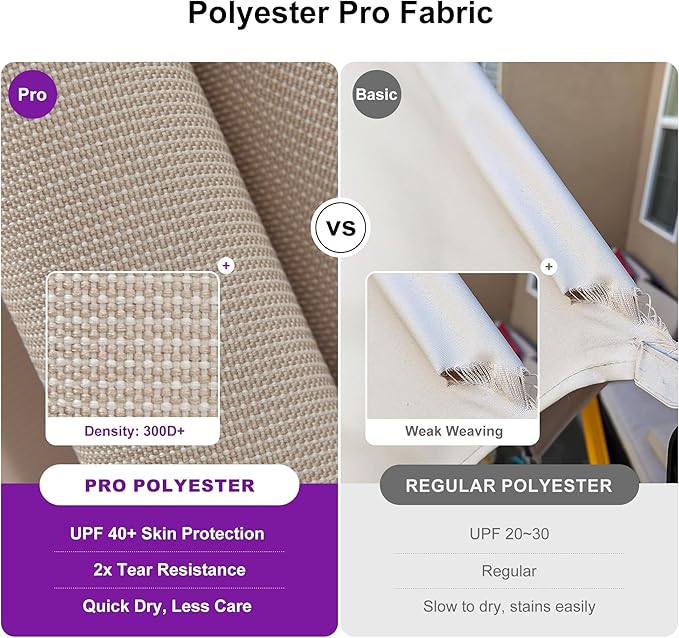 PURPLE LEAF 9 FT Cantilever Patio Umbrella Outdoor Aluminum Offset Square Umbrella with 3 Years Fade Resistance Recycled Fabric and 360-degree Rotation for Deck Pool Garden, Sand Dune