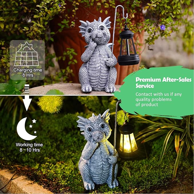 Garden Decor Solar Statues for Mom Grandma Birthdays for Women Sister Wife Lady - Front Patio Balcony Yard Art Lawn Ornaments Porch Outdoor Outside Decorations