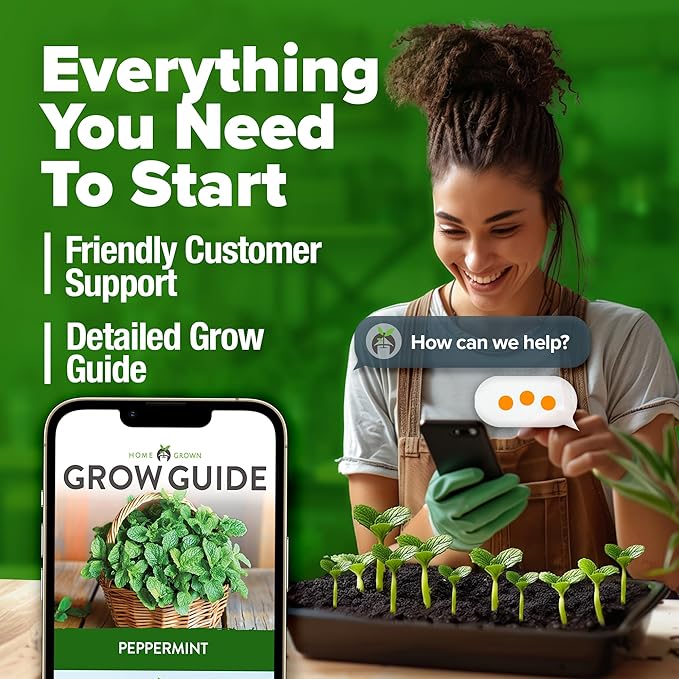 HOME GROWN Peppermint Seeds 2 Pack (Mentha × piperita) – 4,740 Heirloom Mint Seeds for Planting – 𝗡𝗢𝗡-𝗚𝗠𝗢, 𝗨𝗦𝗔-𝗦𝗢𝗨𝗥𝗖𝗘𝗗 – Grow Indoors or Outdoors, Kitchen Herb Garden Favorite