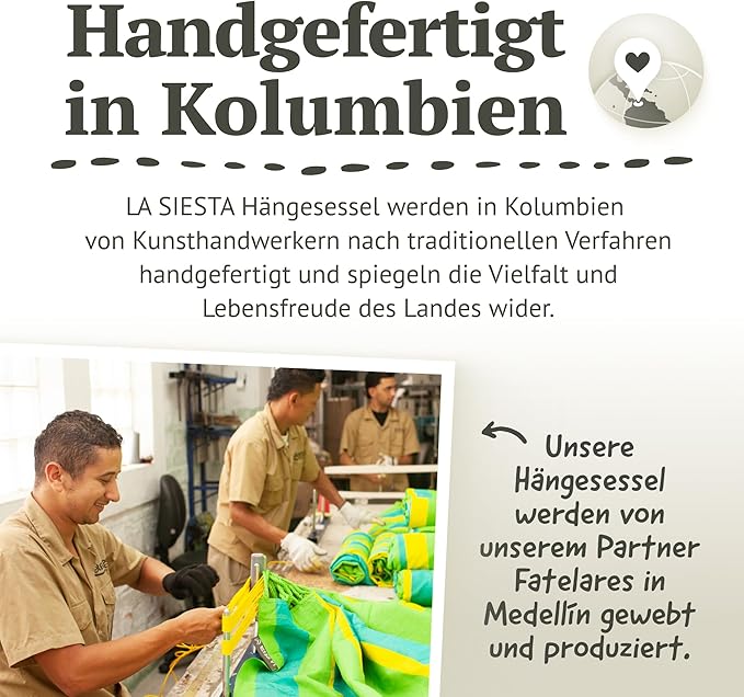 LA SIESTA® - XL King Domingo Hammock Swing Chair - Weather & Tear Resistant Hanging Hammock Chair - Indoor Outdoor Hammock Chair Swing - Hanging Chair for Patio Porch Bedroom - Max 355 Lbs, Marine