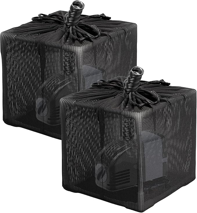 Fineday Pond Filter, Anti-Clogging Cube Outdoor Mesh Water Pump Barrier Bag Box Basket (10" x 2 Pack)