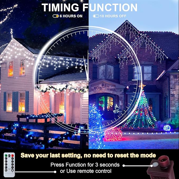PEMOTech 432-LED 32.8FT DIY Decorative Lights with Remote & 8 Modes，Plug in Connectable Fairy Lights Timer for for Wedding, Storefront Decoration, Easter, Garden Parties & Waterproof Spring Nights