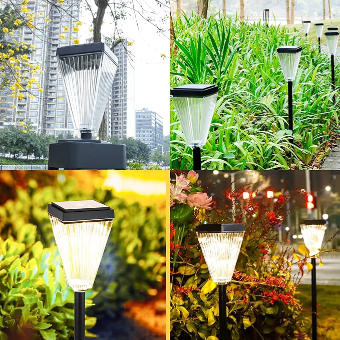 Solar Post Cap Lights 8 Pack Outdoor Waterproof Solar Fence Post Lights Sun Powered Pillar Lights Garden Decorative Yard Patio Walkway Pathway Lights