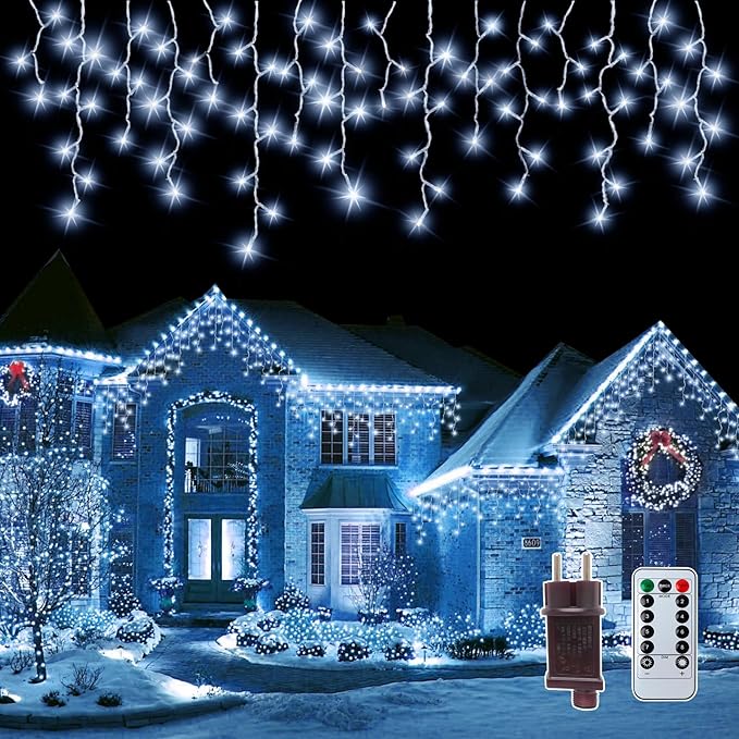 PEMOTech 432-LED 32.8FT DIY Decorative Lights with Remote & 8 Modes，Plug in Connectable Fairy Lights Timer for for Wedding, Storefront Decoration, Easter, Garden Parties & Waterproof Spring Nights