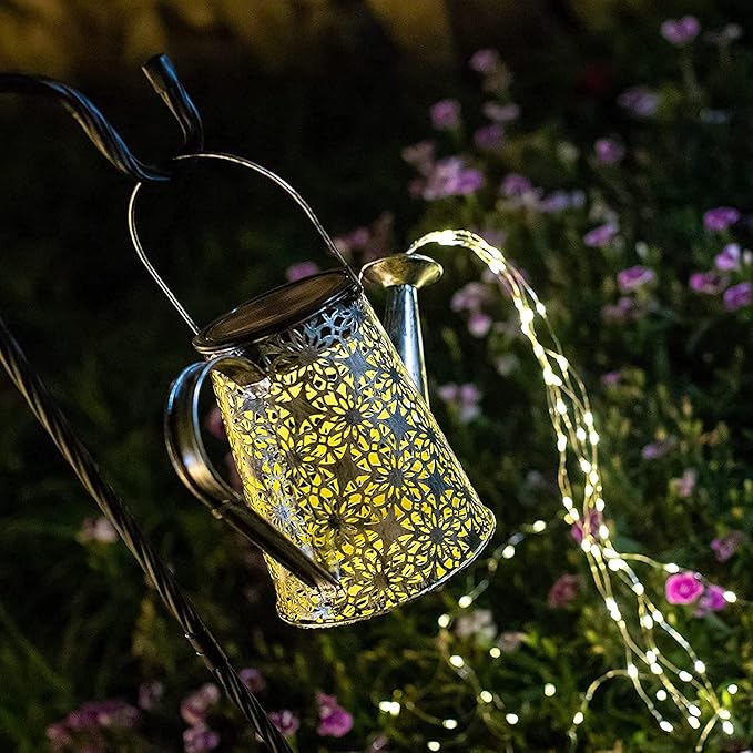 VOOKRY Solar Watering Can Lights, 2 Pack Large Hanging Solar Lights Outdoor Waterproof Garden Decor Outside for Patio Yard Porch Lawn Landscape Gardening Gifts for Mom Women Grandma Birthday