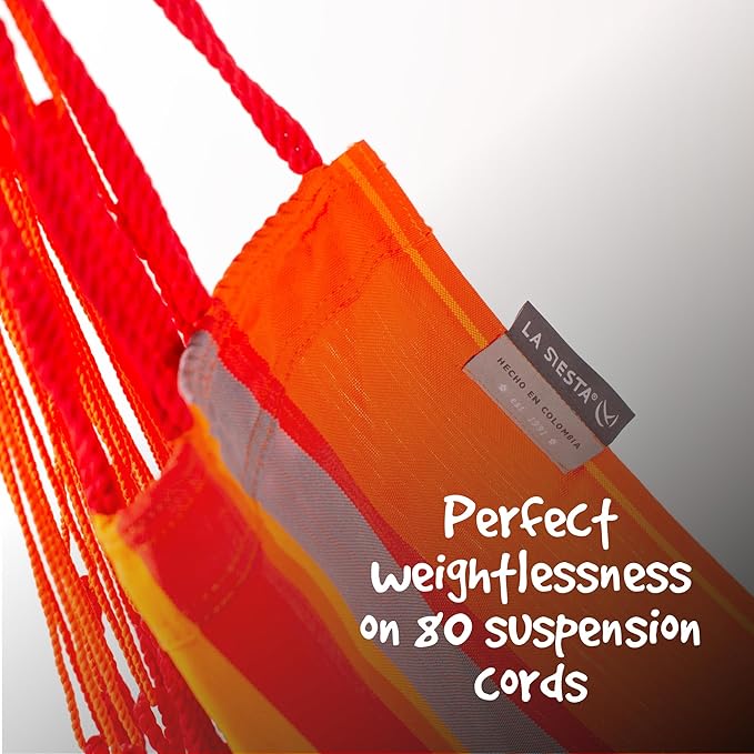 LA SIESTA® - Medium Basic Domingo Hammock Chair & TreeMount - Weather & Tear Resistant Hanging Chair w/Suspension Kit for Trees Beams & Posts - Bedroom Patio Outdoor Indoor Hammock Chair - Toucan