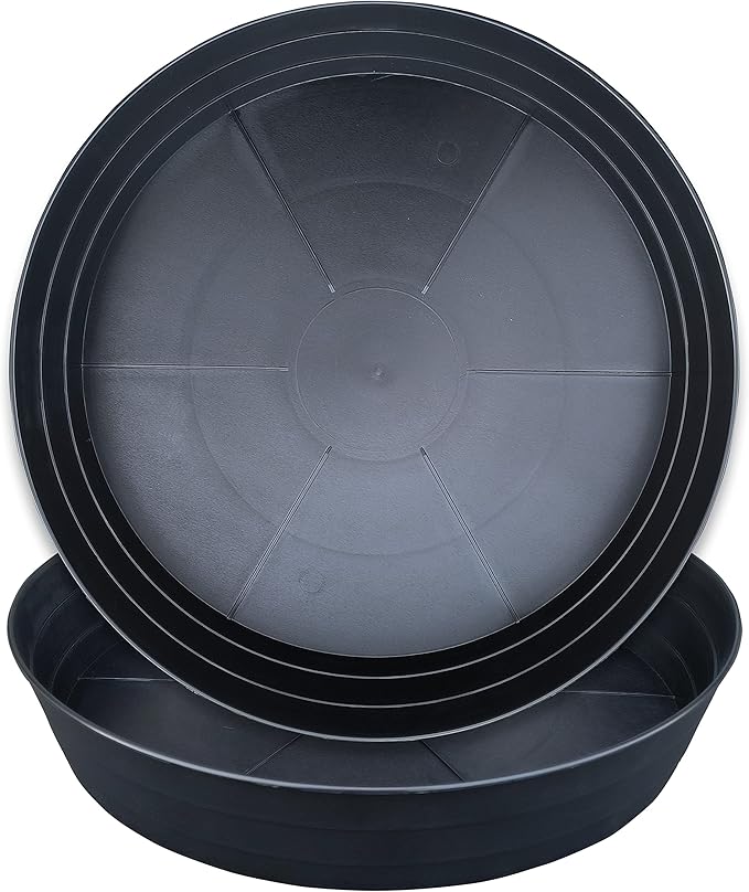 Plant Saucer 18 Inch, Extra Large Planter Saucer 2 Pack, Plastic Plant Saucers for Indoors and Outdoors, Plant Pot Saucers, Drainage Tray for 16, 17, 18 in Planters