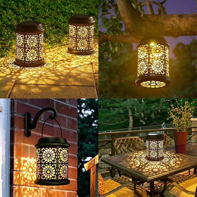 DenicMic Solar Lantern 1 Pack + Wall Lights 2 Pack
