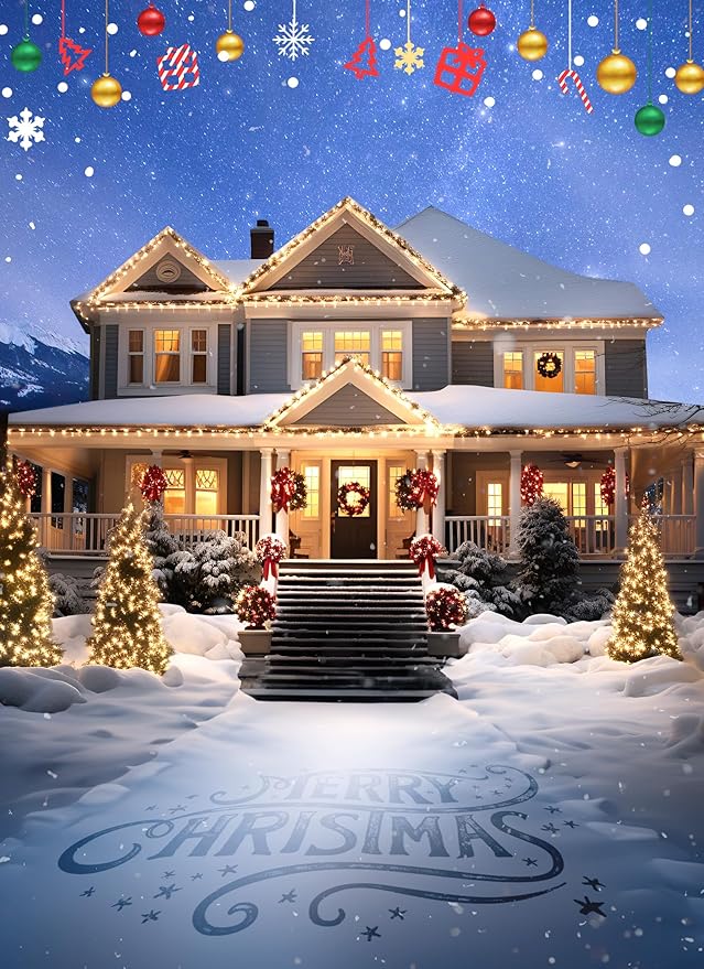 50FT C7 LED Christmas Lights, Outdoor Vintage String Lights with 52 Bulbs(2 Spare), Commercial Hanging Christmas Lights for Xmas Holidays Roofline Patio Garden Party Wedding Decor