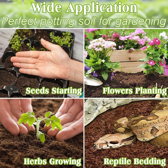 ZeeDix 100 Pcs 40mm Organic Coco Coir Pellets, Compressed Coconut Coir Seed Starter Expanding Soil Discs Potting Soil Dirt Pellets for Planting Bonsai, Herbs, Plants, Flowers and Vegetables