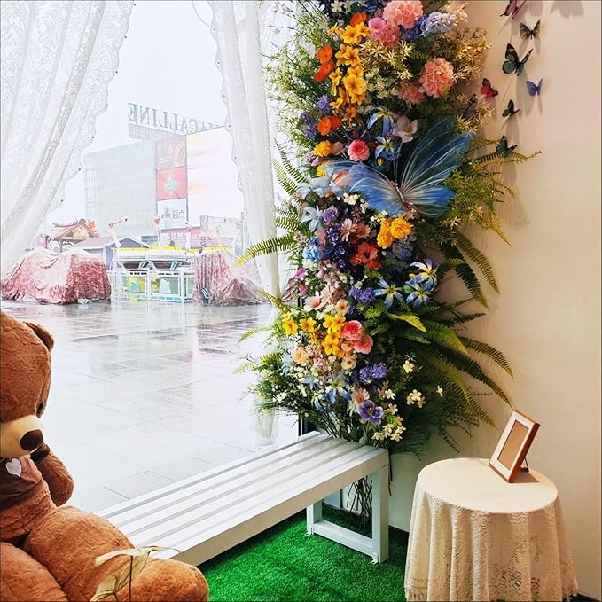 Weatherproof Metal Dining Bench, Outdoor Bench Backless Patio Bench 2-Person Farmhouse Bench Garden Bench for Kitchen, Living Room, Entryway(White,5.9ft)