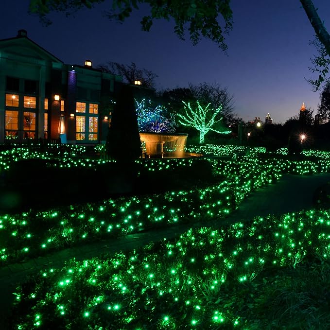 TW SHINE Green Christmas Lights, 20FT 100 Count Incandescent Halloween Lights, Waterproof St. Patrick's Day Decorations for Outdoor Indoor Xmas Tree Patio Home Party Garden Yard Decor