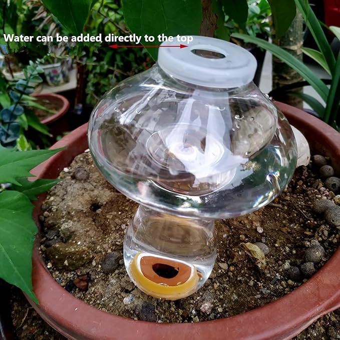 Mushroom Shape Self Watering Spikes, Plant Watering Bulbs Drip Irrigation System Devices for Indoor and Outdoor Plants