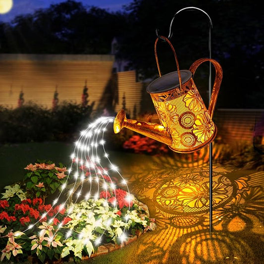 Solar Watering Can Lights Outdoor, Gardening Gifts for Mom Women Grandma Mother's Day, Waterproof Garden Decor Hanging Solar Lantern Lights, Outdoor Patio Yard Porch Decor for Birthday Christmas