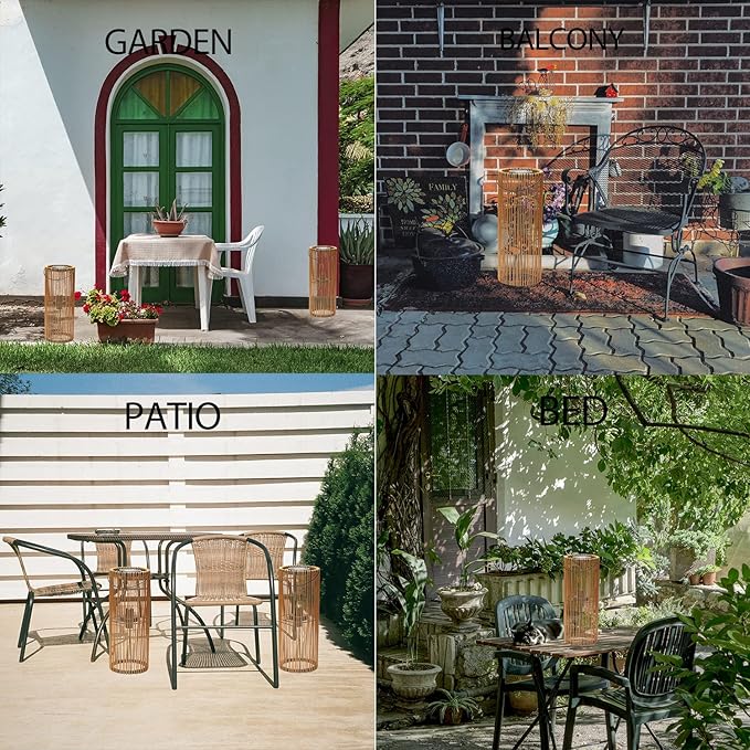 Solar Lanterns Outdoor Hanging Lantern Warm White Light Edison Style Bulb Yard Garden Wedding Home Parties Patio Decoration Waterproof Outdoor Floor Lamp Brown