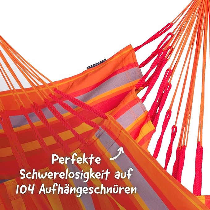 LA SIESTA® - Large Comfort Domingo Hammock Swing Chair - Weather & Tear Resistant Hanging Hammock Chair - Indoor Outdoor Hammock Chair Swing - Patio Porch Bedroom Hanging Chair - Max 285 Lbs, Toucan