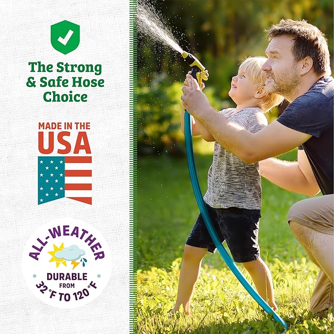 Back to the Roots Kink Resistant, BPA-Free Garden Hose, 50ft