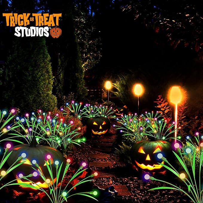 ZGWJ Solar Garden Lights, New Upgraded Solar Swaying Light, Solar Outdoor Lights Firefly Lights for Patio Pathway Outdoor Decor (Colorful, 4 Pack)