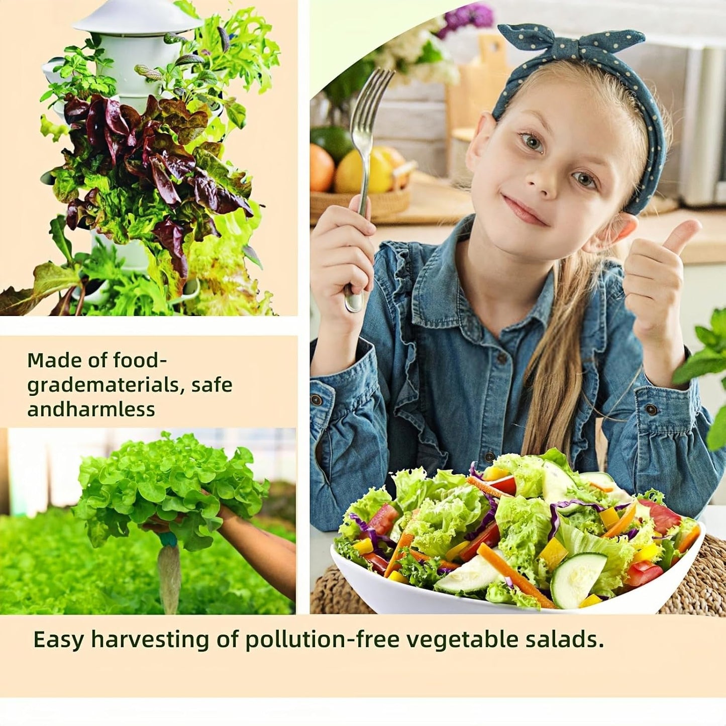 Hydroponic Growing System,Hydroponic Vertical Garden,Indoor Smart hydroponic Vegetable System, 30 Pods,Plant Germination kit with Pump System, Auto Timer, Beginner kit