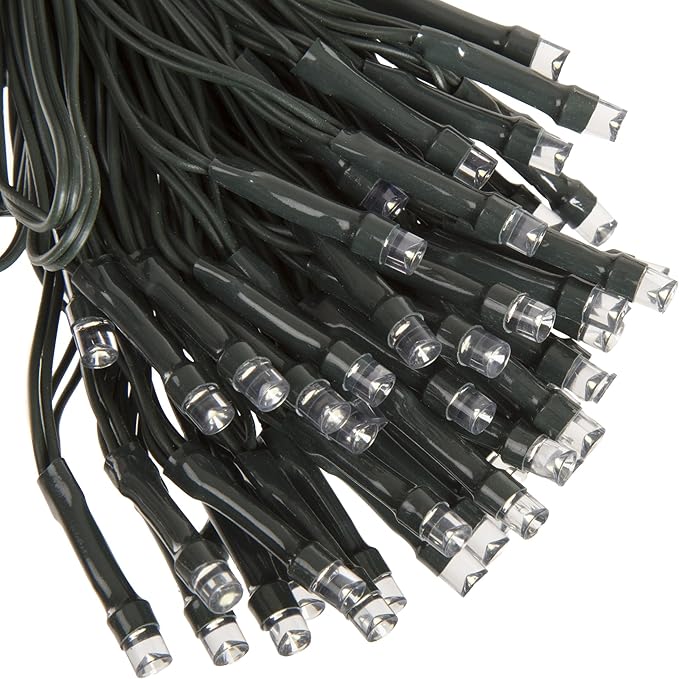 Pure Garden Solar Powered LED String Lights - 39-Foot Outdoor Lighting with 100 White Bulbs - Fairy Light with Steady or Twinkle Mode