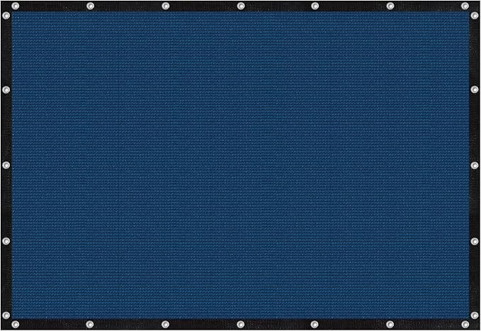 VICLLAX Shade Fabric Sun Shade Cloth with Every 2 FT Grommets for Patio Garden Pergola Cover Canopy 4x4 FT, Dark Blue