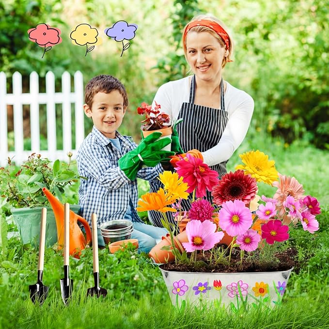 IELEK Paint & Plant Growing Flower Garden Kit for Kids - Arts and Crafts Gardening Set Easter Gifts Kit for Girls & Boys Ages 5, 6, 7, 8, 9, 10, 11 & 12 Year Old