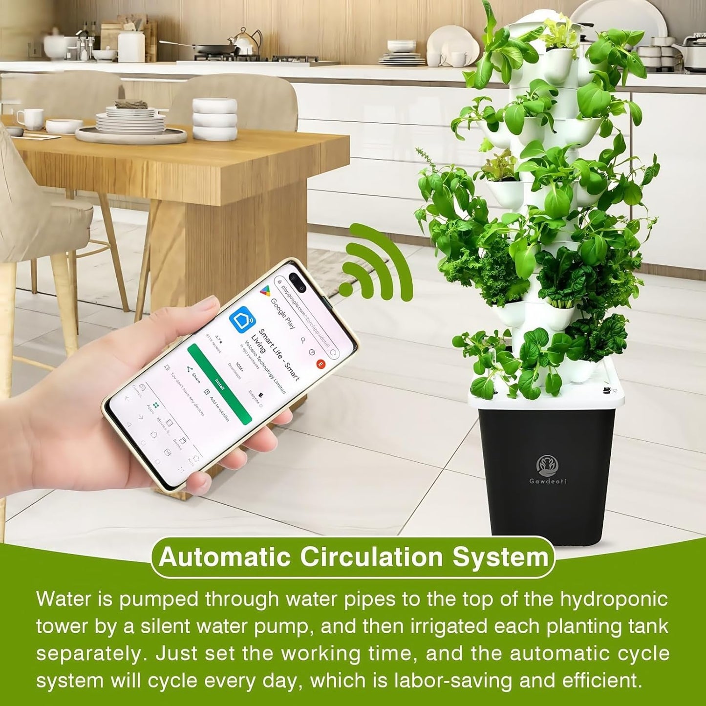 Hydroponic Growing System,Hydroponic Vertical Garden,Indoor Smart hydroponic Vegetable System, 30 Pods,Plant Germination kit with Pump System, Auto Timer, Beginner kit
