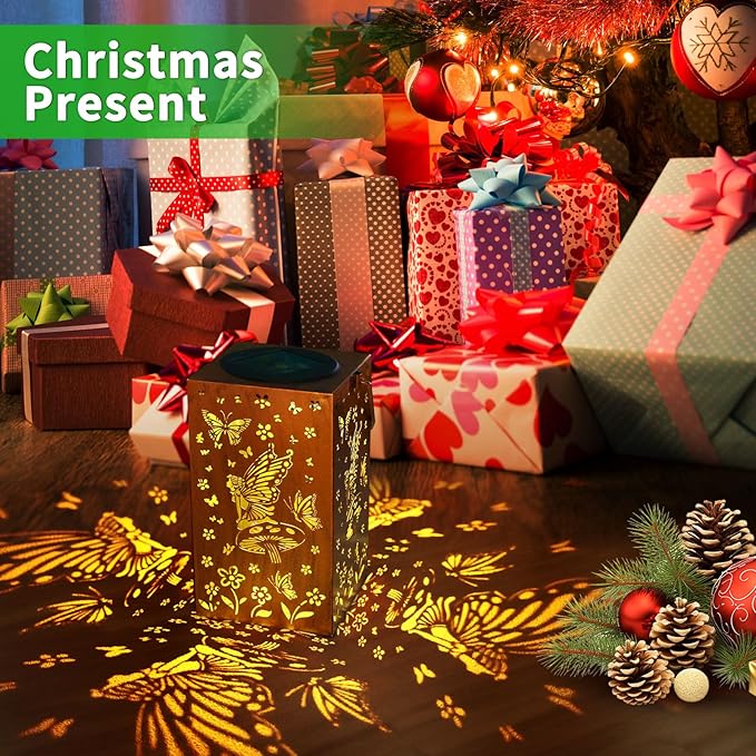 Solar Lanterns Outdoor Waterproof Lights Hanging Butterfly Metal Fairy LED Lantern Decorative Garden Decor for Yard,Porch,Patio,Fence,Lawn,Christmas Gifts for Women Grandma Mom