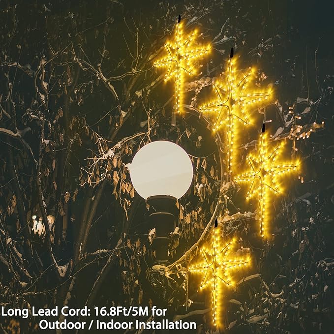 22" Bethlehem Star Outdoor Christmas Lights 90 LEDs Christmas Tree Lights Hanging Lights Mains Powered Polaris Christmas Decorations,Star of Bethlehem Lights for New Year Holiday Wedding Party Decor