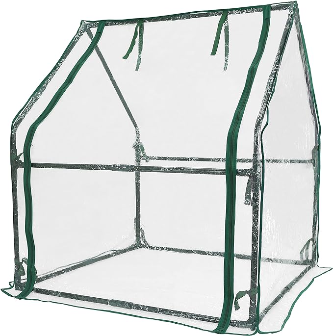Gardzen Mini Greenhouse Heavy Duty Portable Green House, Clear Tent Small Greenhouse for Indoor Outdoor Plants 36.2”(L) x36.2”(W) x42.5”(H)
