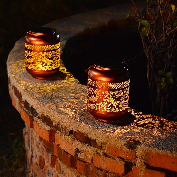 Outdoor Solar Lantern Decorative Waterproof Solar Lights for Yard, Patio, and Garden(Dragonfly)