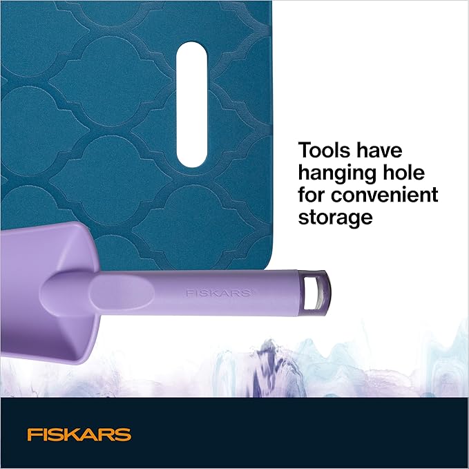 Fiskars Knee Pad, Trowel, and Cultivator Set, Explore Collection
