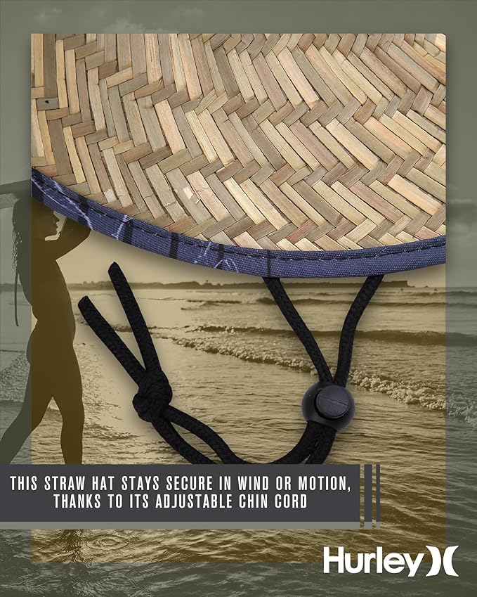 Hurley Men's Straw Hat - Bayside Lifeguard Straw Sun Hat