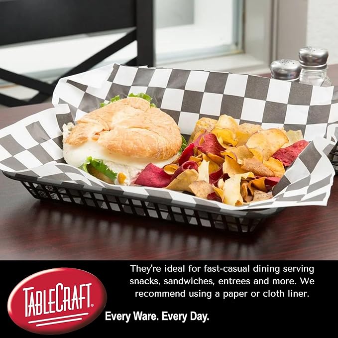 TableCraft Products C1076BR Cash and Carry Basket, Chicago, Brown (Pack of 12)