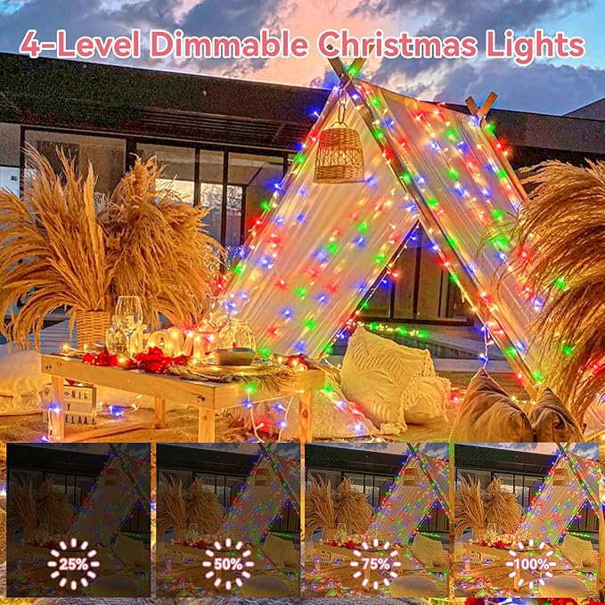 Heceltt 360 LED 118 FT String Lights Outdoor, 8 Modes Easter Lights Plug in, IP44 Waterproof Led String Lights with Timer and Memory for Easter Yard Party Garden Decorations (Multicolor)