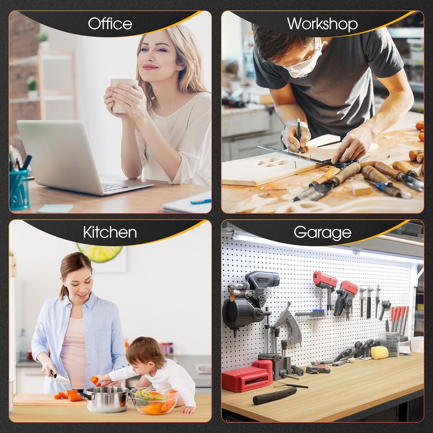 48” Adjustable Workbench，Heavy Duty Wood Work Bench 2000 Lbs Load Capacity,Work Table for Garage, Workshop, Office, Home