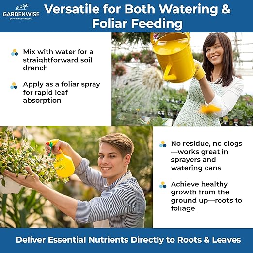 20-20-20 Water-Soluble Fertilizer – Powder for Liquid Plant Food for Indoor & Outdoor Plants, Orchids, Vegetables, Lawns, Flowers – 20 20 20 Fertilizer 5 Quarts (10 lbs)