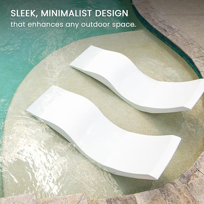 Aqua Outdoors - in-Pool Chaise Lounger - Inside Pool & Sun Shelf Lounge Chair - Designed for Water Depths Up to 9” - Compatible with All Types - Poolside & Sun Deck Tanning - Coral Reef