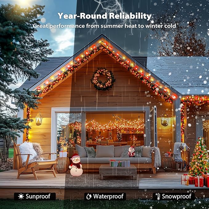 JMEXSUSS Smart Color Changing Christmas Lights, 173ft 500 LED RGB Christmas String Lights with Remote & APP, Waterproof Christmas Tree Lights for Indoor Outdoor Xmas Tree Party House Decoration