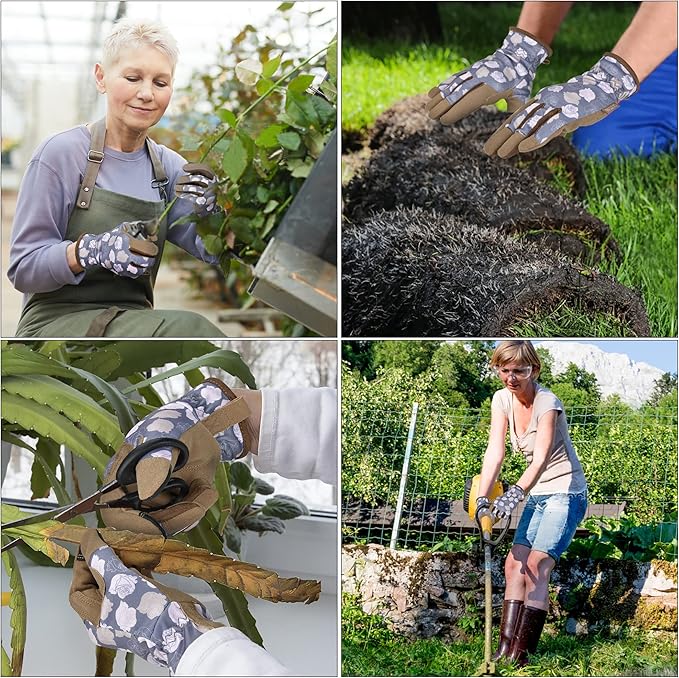 Gardening Gloves for Women and Men, Garden Gloves with Touch Screen, Thorn Proof Puncture Resistant Working Gloves, Gardening Gifts for Women, Size Medium