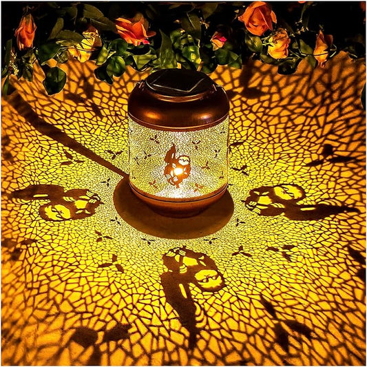 Sloth Solar Lanterns Outdoor Waterproof Hanging Solar Lights Sloth Gifts for Women Men Mom Metal Decorative LED Outdoor Lanterns for Patio, Lawn, Landscape, Garden Decor, Yard Decorations