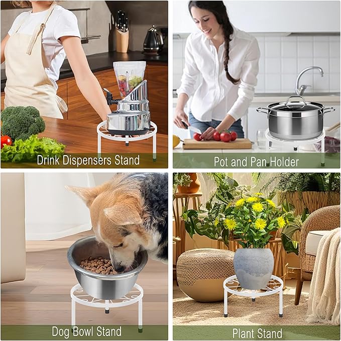 CADANI 5-Pack Metal Plant Stands for Outdoor Indoor, Anti-Rust Iron Flower Pot Stand, Heavy Duty Plant Pot Shelf for Multiple Plant, Decoration Racks for Home, Patio & Garden