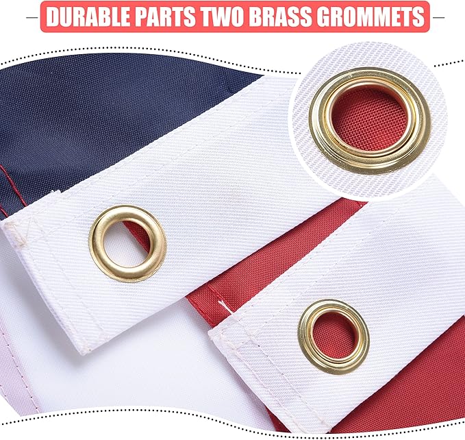 American Flag 4x6 Ft, USA US Flags Outdoor, Heavy Duty Durable, Embroidered Stars, Sewn Stripes and Brass Grommets