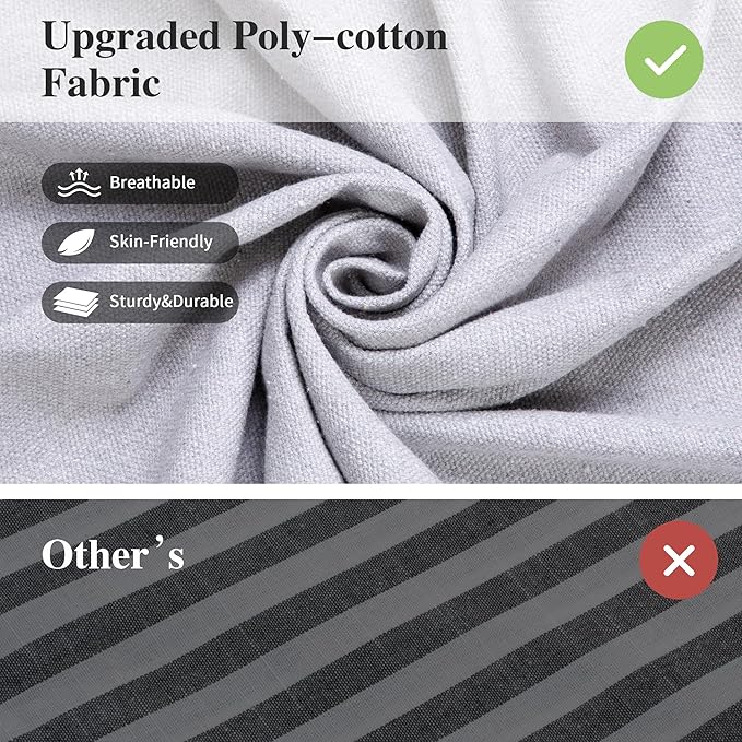 SUNCREAT Tree Hammocks for Outside, Double Hammocks 2 Person Heavy Duty for Trees, Light Gray